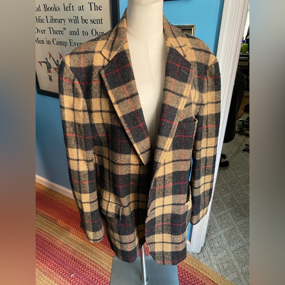 Vintage plaid wool sportcoat